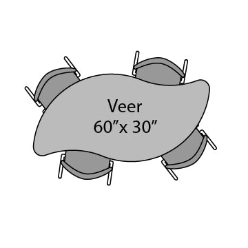 Apex Adjustable Height Collaborative Student Table with Dry Erase Laminate Markerboard Top, 30" x 60" Veer