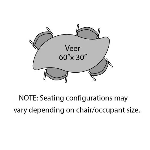 MG Series Adjustable Height Activity Table, 30" x 60" Veer
