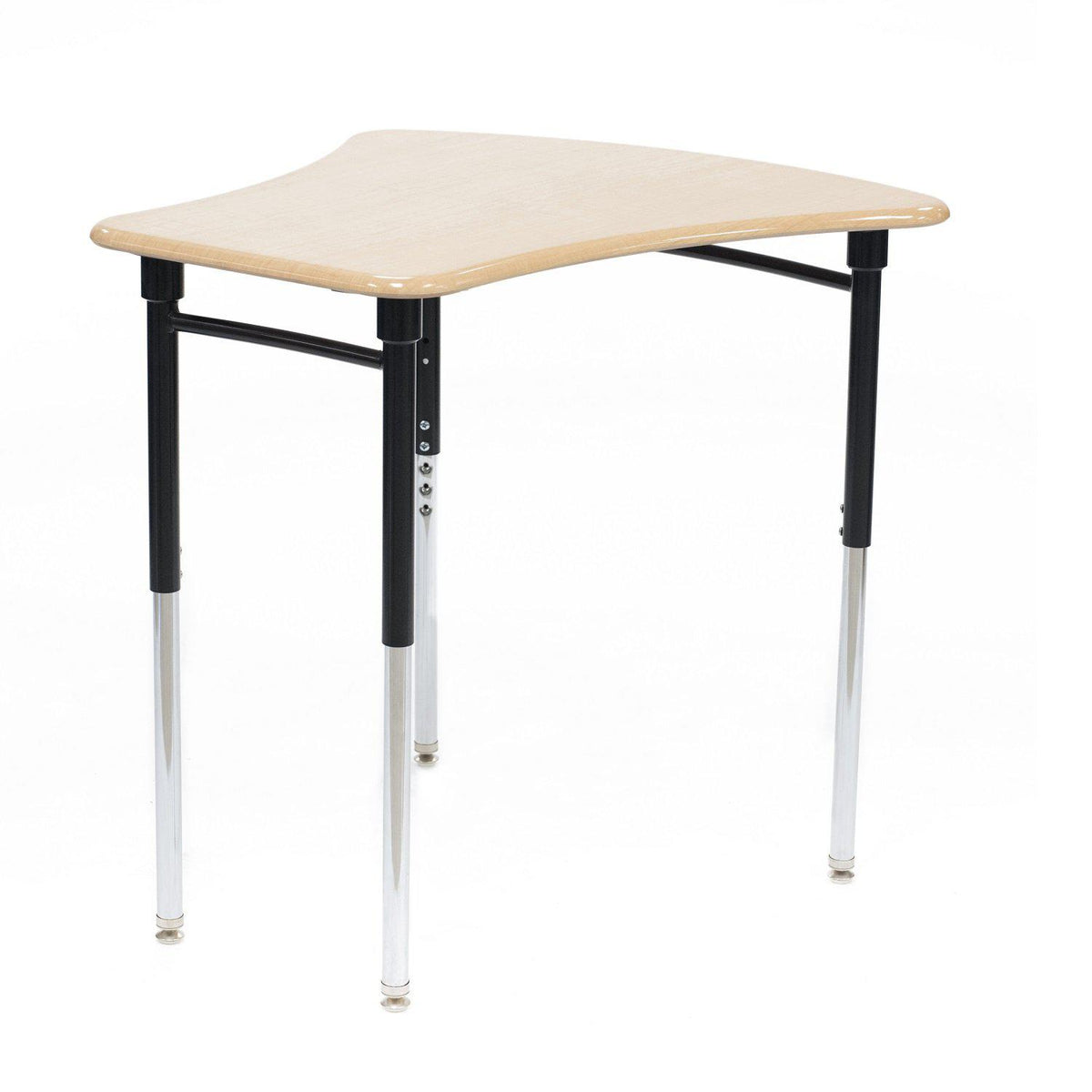 Kaleidoscope Collaborative Learning Adjustable Height Vertebrae Desk with Solid Plastic Top