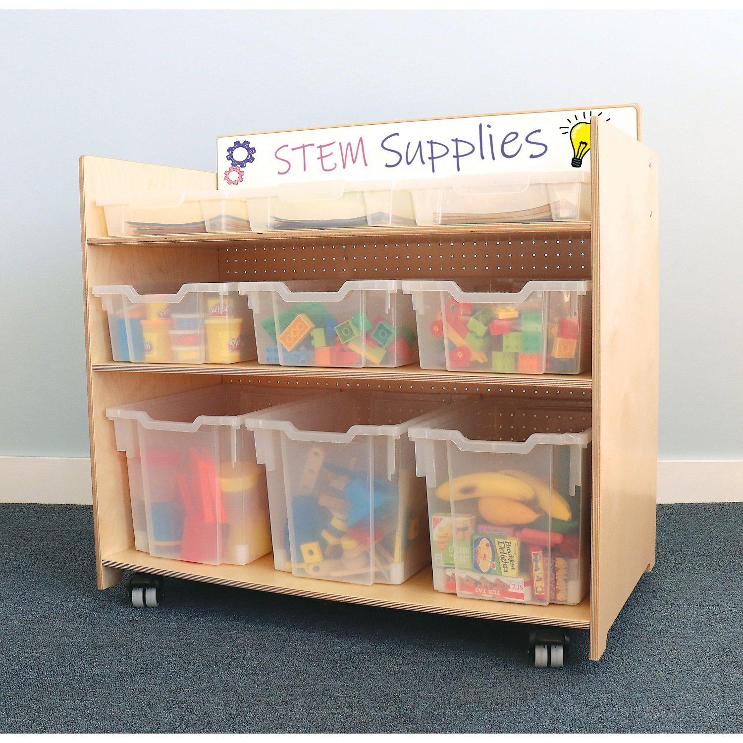 STEM Storage Cart with Clear Tubs and Lids - NextGen Furniture, Inc.