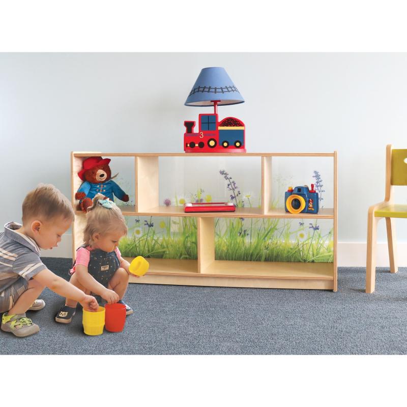 Nature View Acrylic Back Cabinet, 24" H