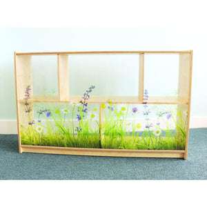 Nature View Acrylic Back Cabinet, 30" H