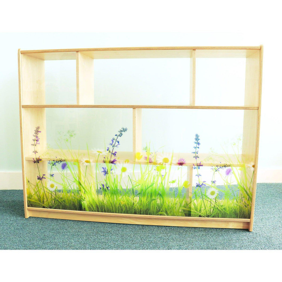 Nature View Acrylic Back Cabinet, 36" H