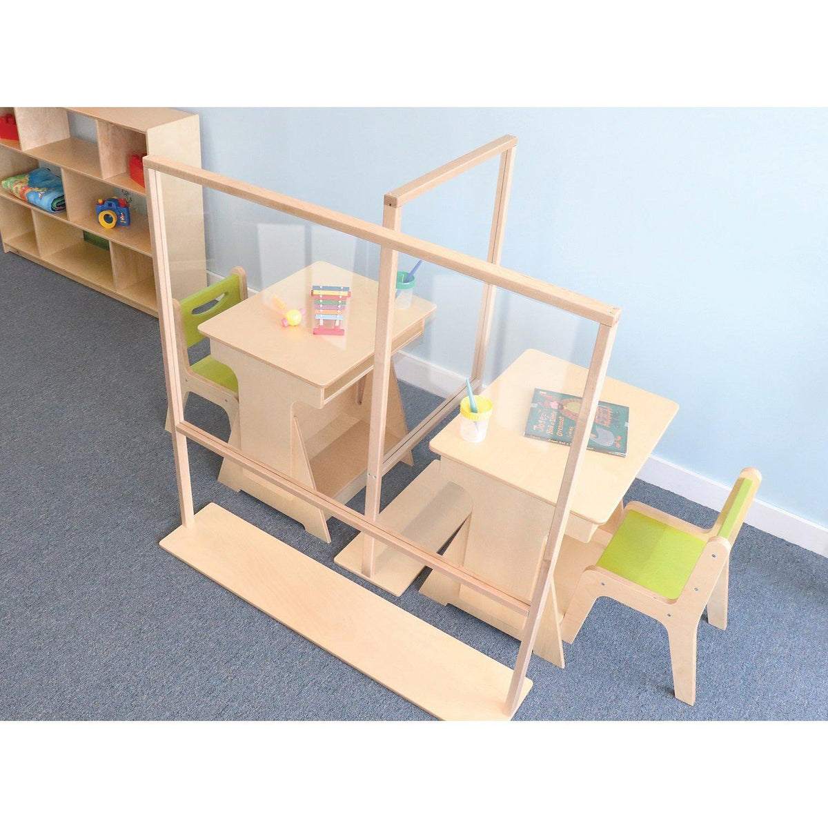 Floor Standing Acrylic Partition, 48" Wide