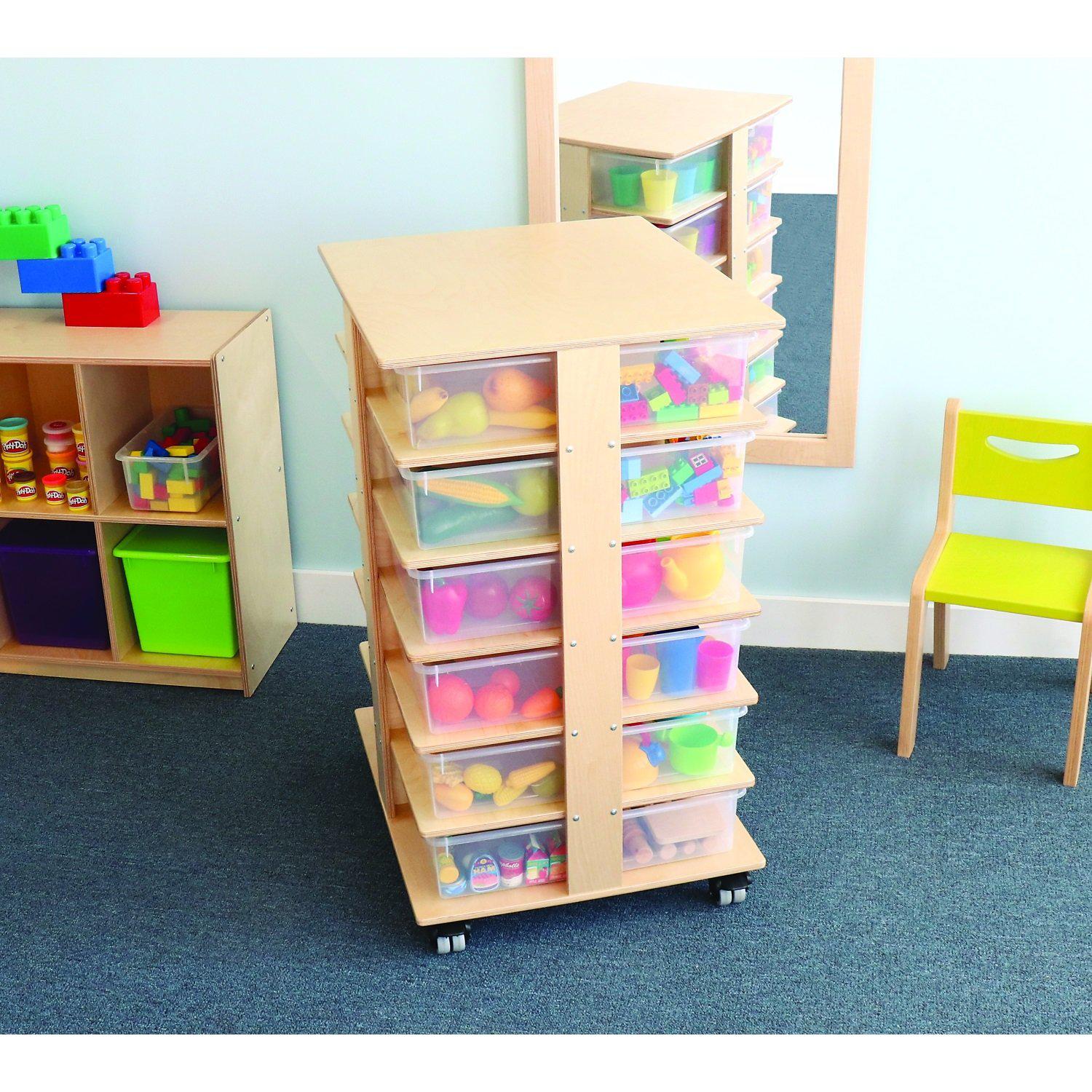 24 Tray Mobile Cubby Tower