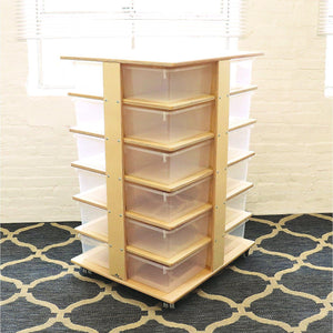 24 Tray Mobile Cubby Tower