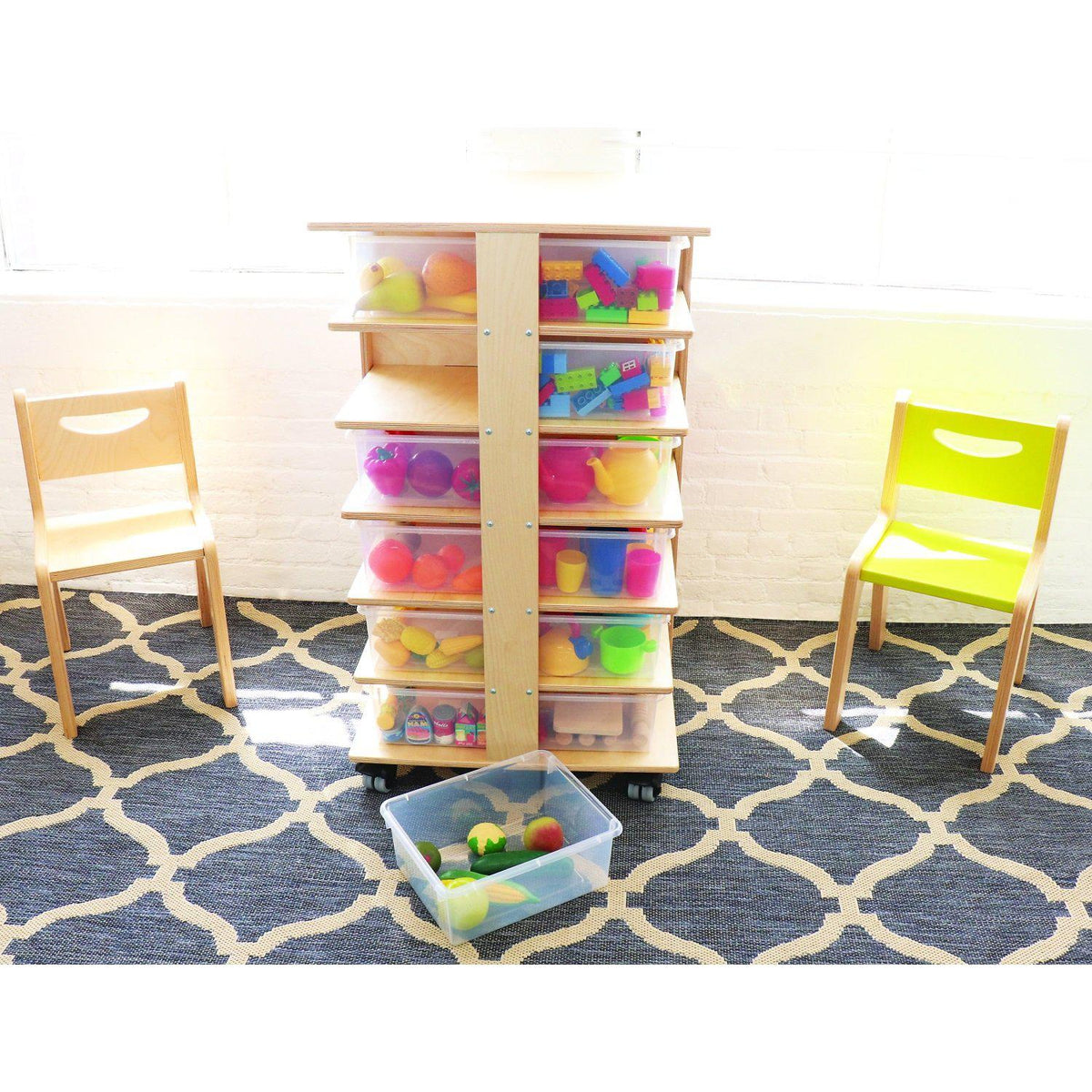 24 Tray Mobile Cubby Tower