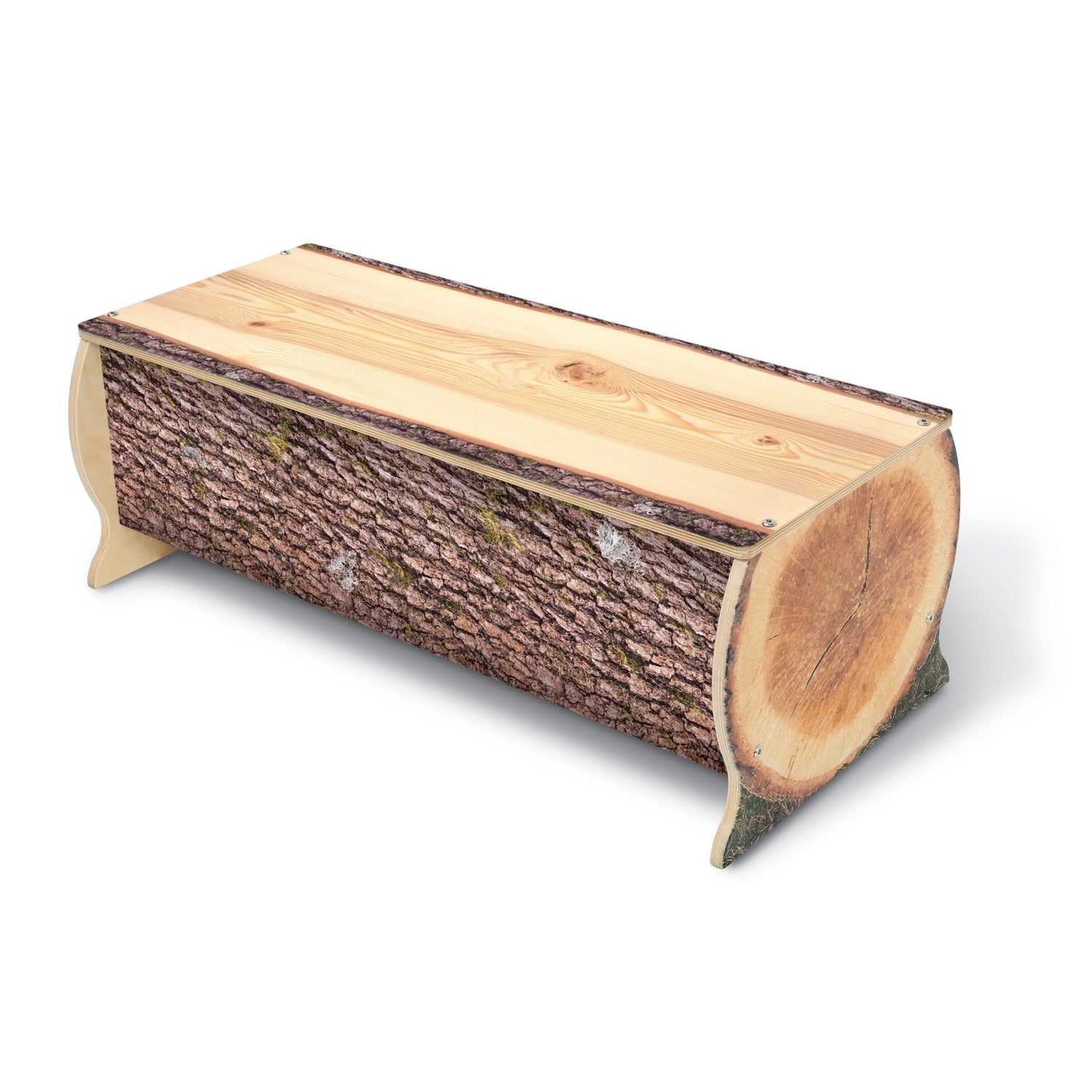 Nature View Live Edge Collection Log Bench, 12" High