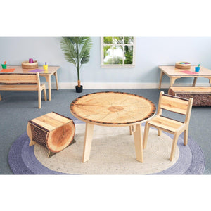 Nature View Live Edge Collection Chair, 12" Seat Height