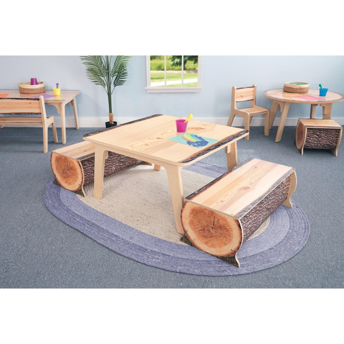 Nature View Live Edge Collection Square Table, 20" High