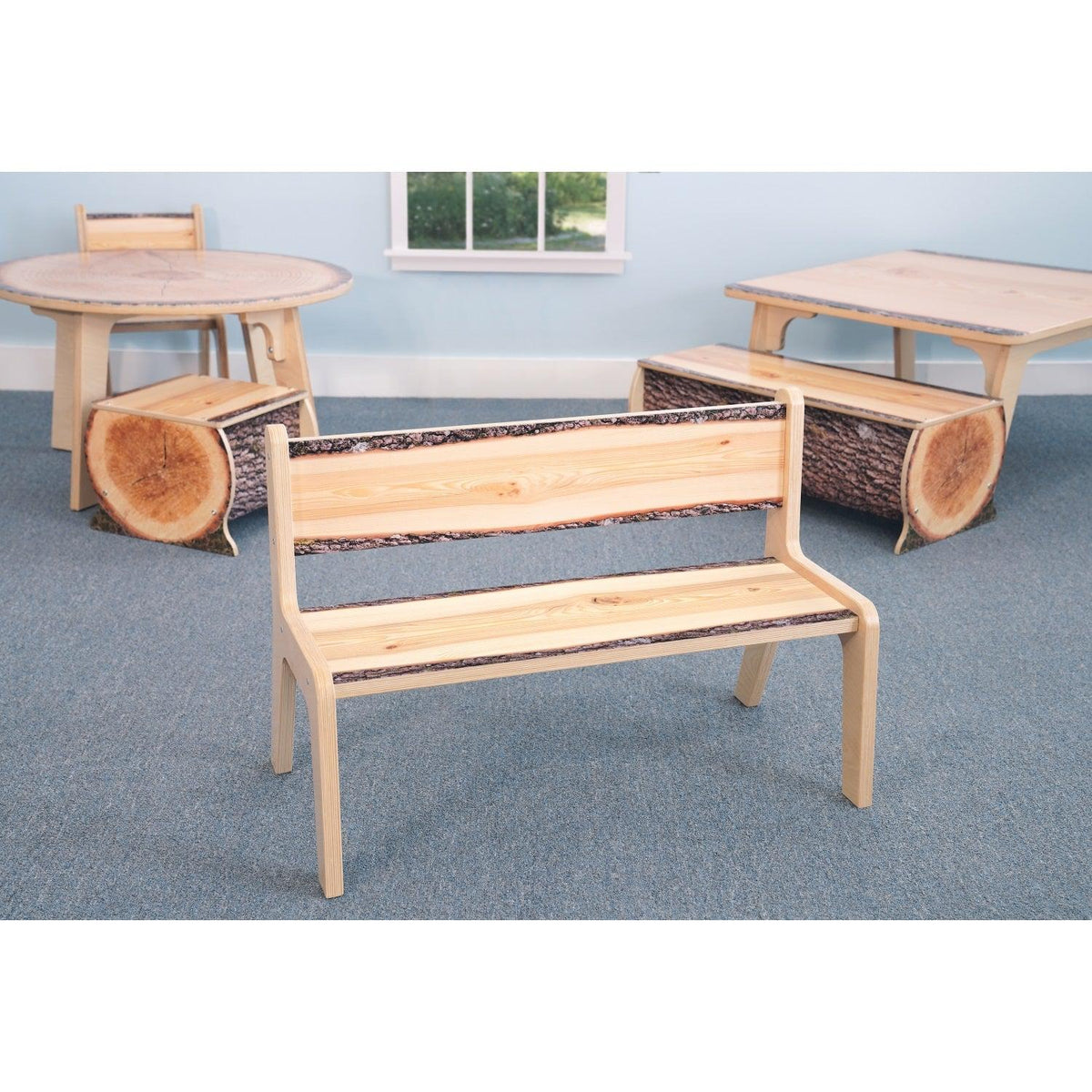 Nature View Live Edge Collection Bench, 12" Seat Height
