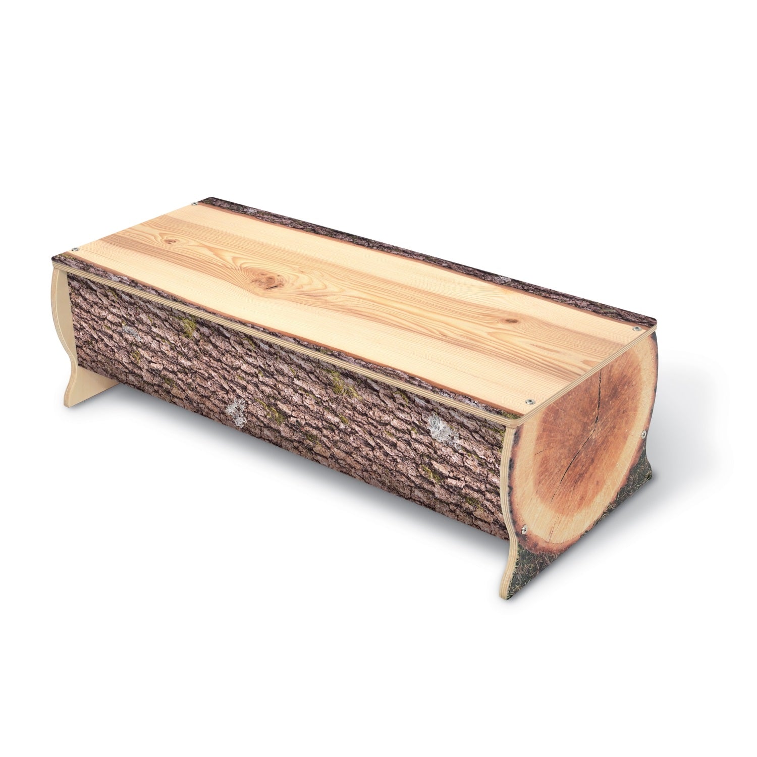 Nature View Live Edge Collection Log Bench, 10" High
