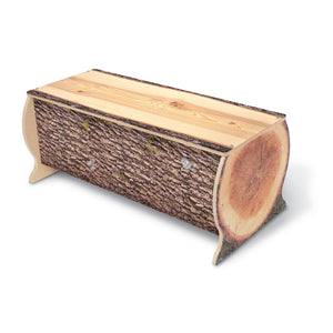 Nature View Live Edge Collection Log Bench, 14" High