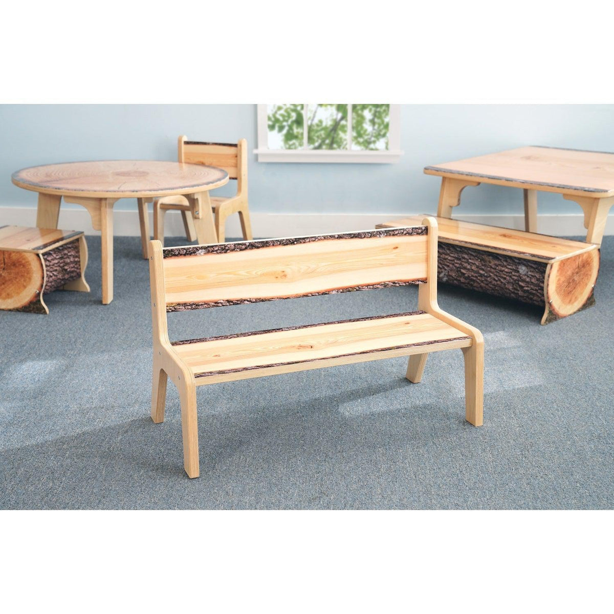Nature View Live Edge Collection Bench, 10" Seat Height