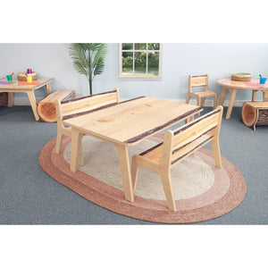 Nature View Live Edge Collection Bench, 10" Seat Height
