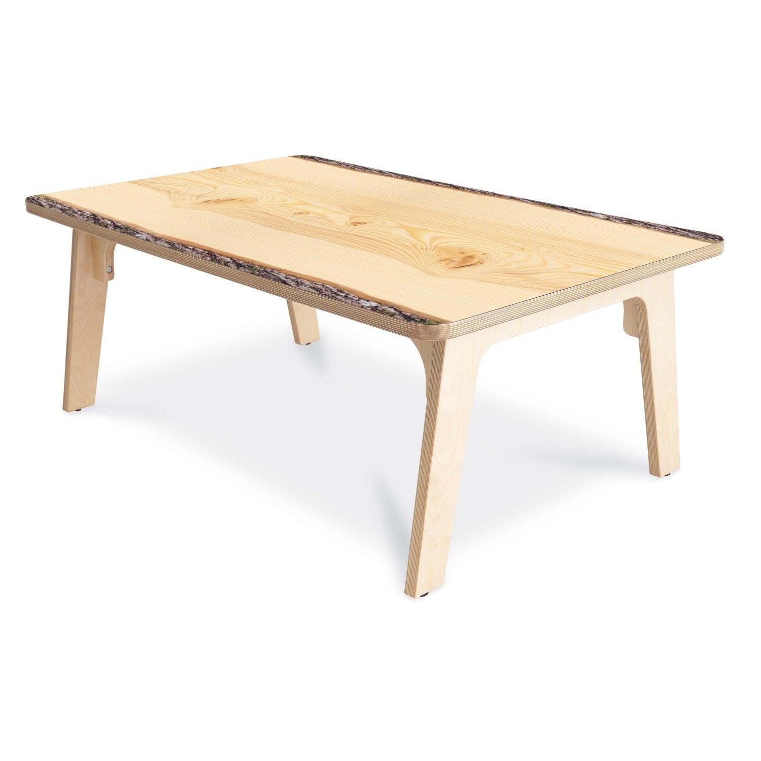 Nature View Live Edge Collection Rectangle Table, 18" High