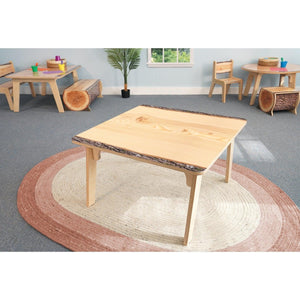 Nature View Live Edge Collection Square Table, 18" High
