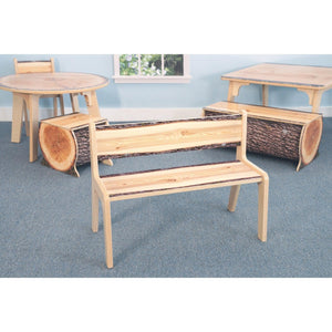 Nature View Live Edge Collection Bench, 14" Seat Height