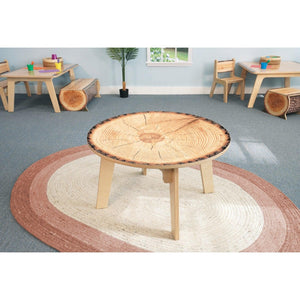 Nature View Live Edge Collection Round Table, 18" High