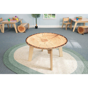Nature View Live Edge Collection Round Table, 22" High
