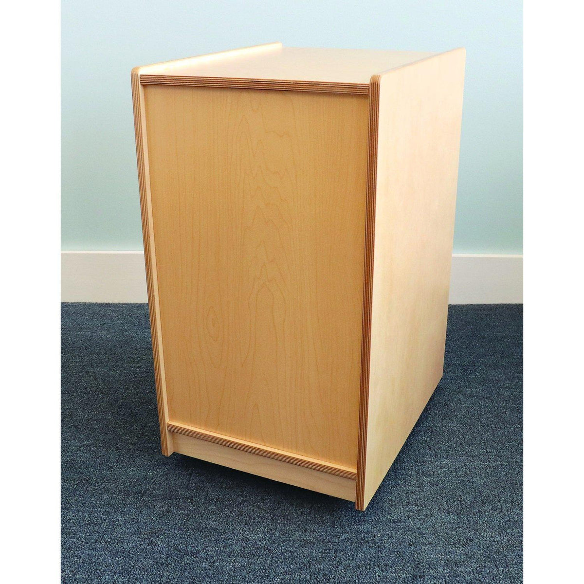 Clear Tray Single Column Mobile Storage Cabinet