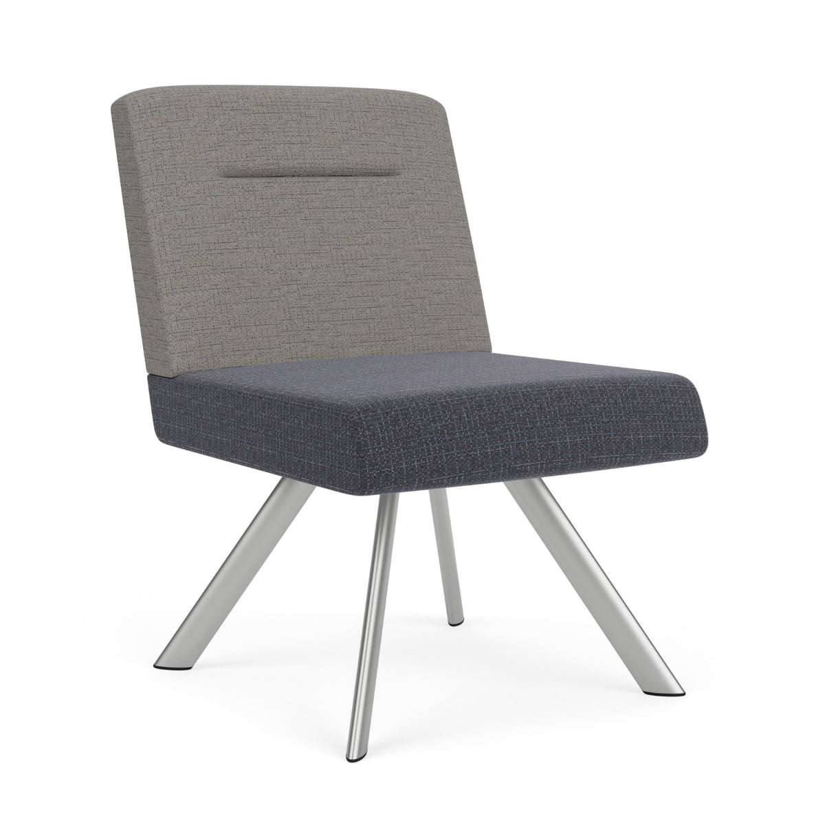 Willow Collection Reception Seating, Armless Swivel Guest Chair, 400 lb. Capacity, Designer Fabric Upholstery, FREE SHIPPING