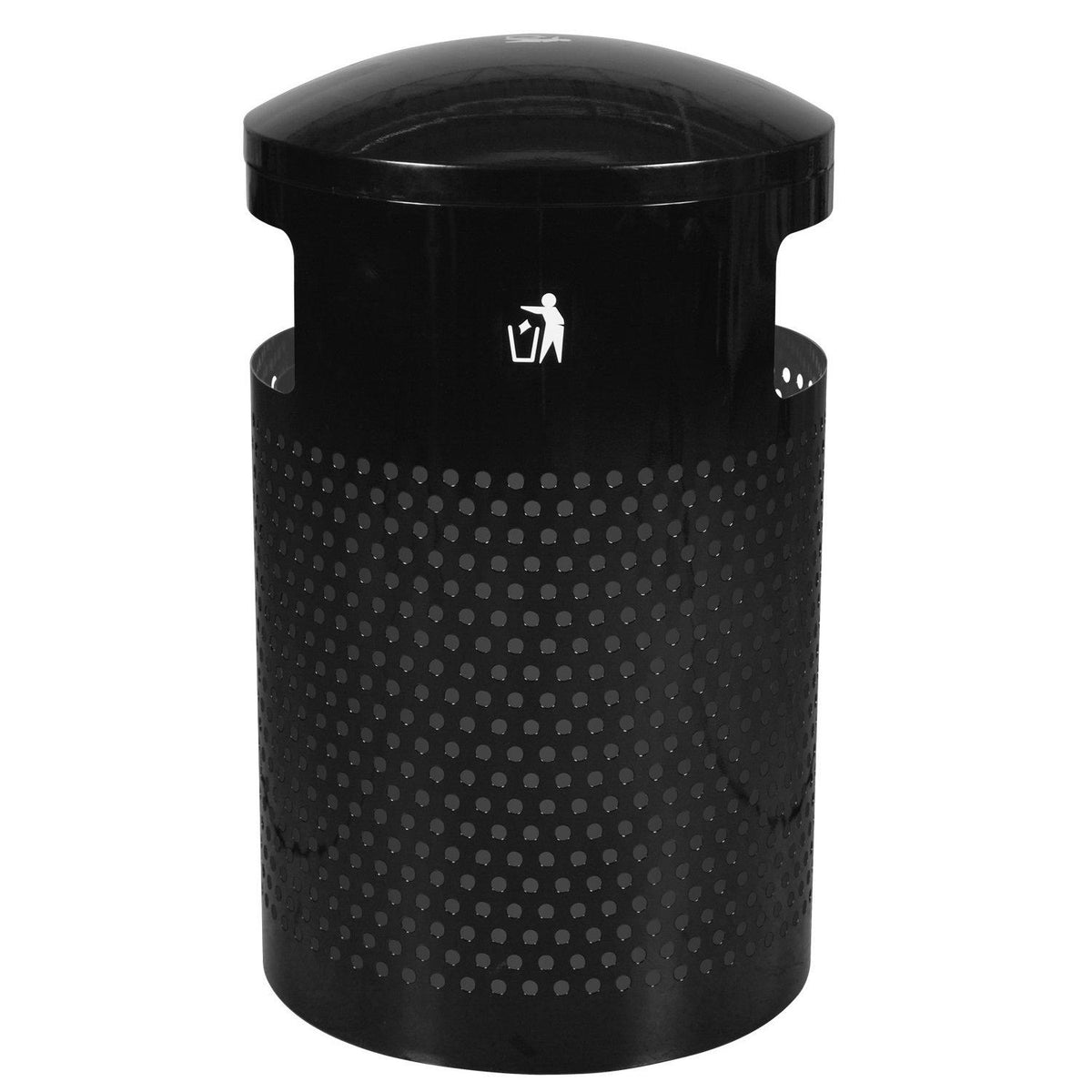Landscape Series Large Capacity Outdoor Trash Receptacle, 40-Gallon Capacity