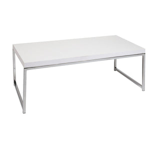 Wall Street Coffee Table with Chrome Frame
