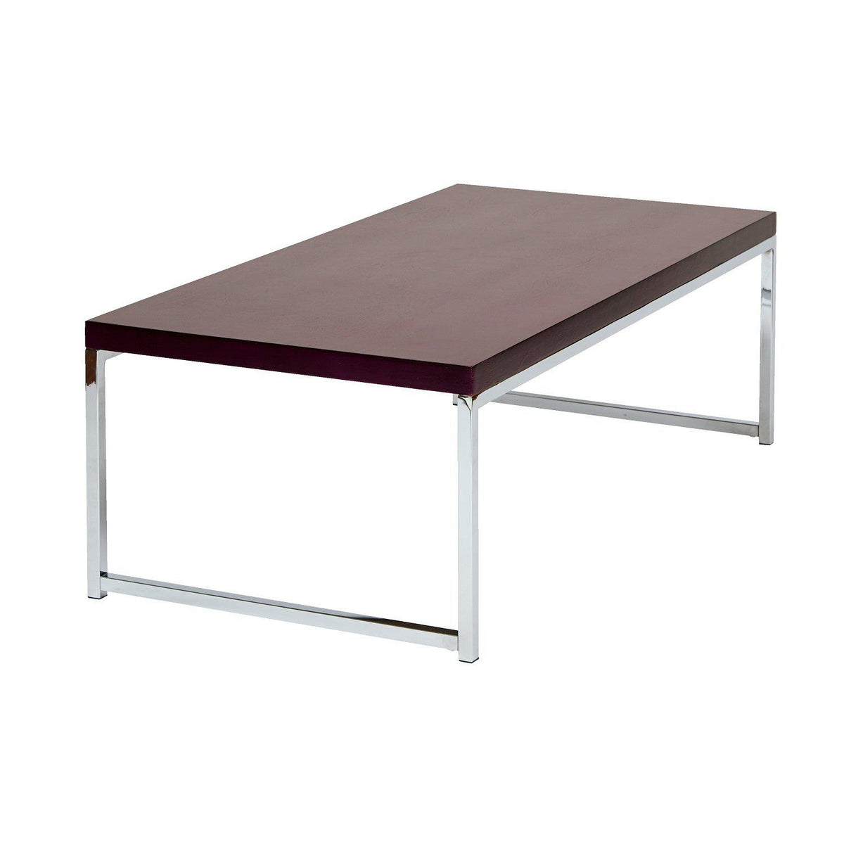 Wall Street Coffee Table with Chrome Frame