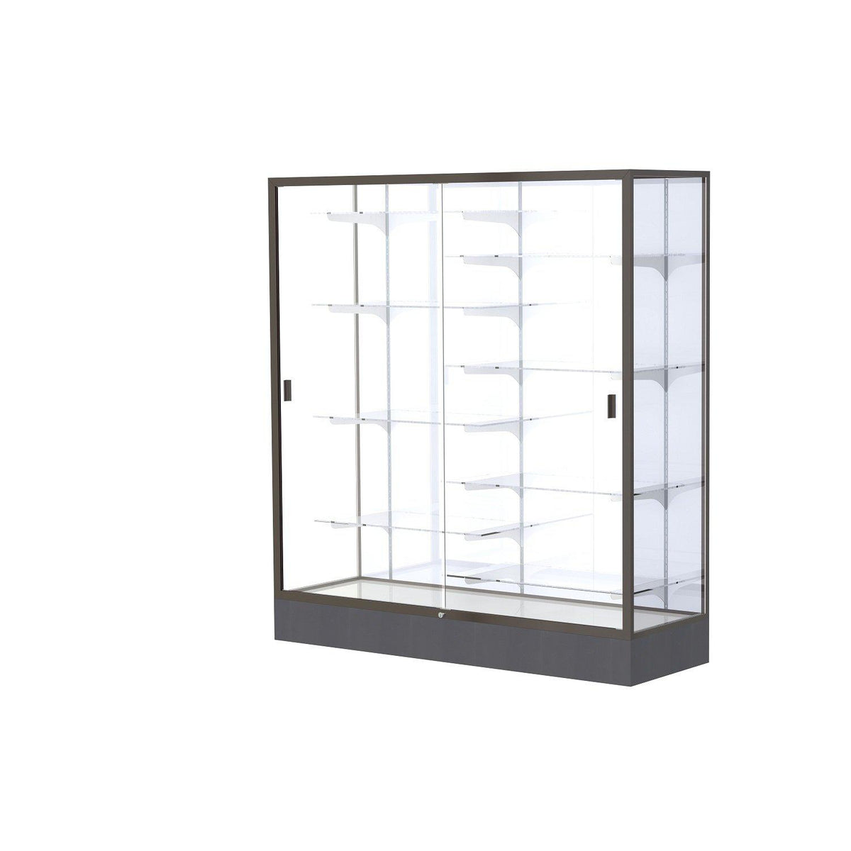 Colossus Series Floor Display Case, 60"W x 66"H x 20" D