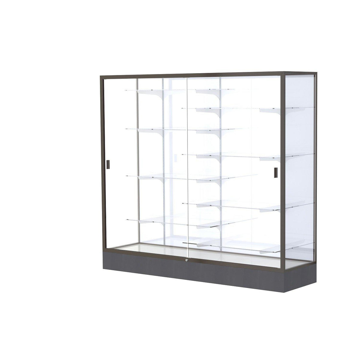 Colossus Series Floor Display Case, 72"W x 66"H x 20"D