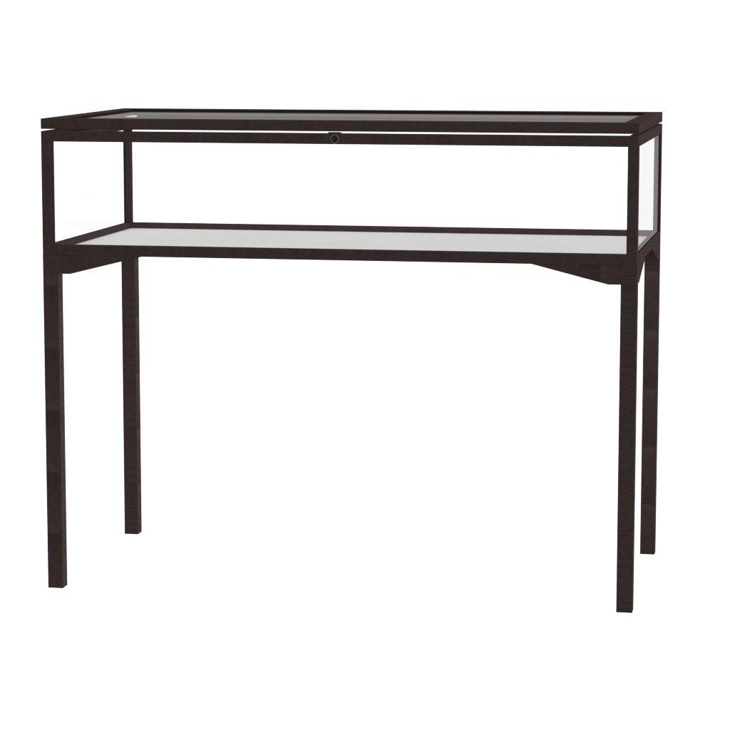 Keepsake Series Table Top Four-Leg Display Case with Hinged Top, 48"W x 10"H x 24"D