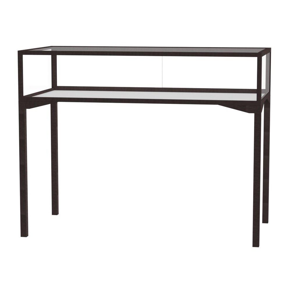 Keepsake Series Table Top Four-Leg Display Case with Sliding Door, 48"W x 10"H x 24"D