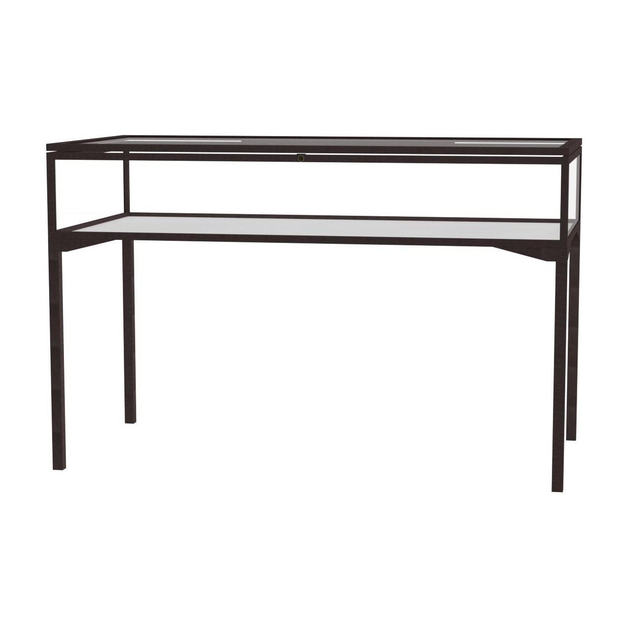 Keepsake Series Table Top Four-Leg Display Case with Hinged Top, 60"W x 10"H x 30"D