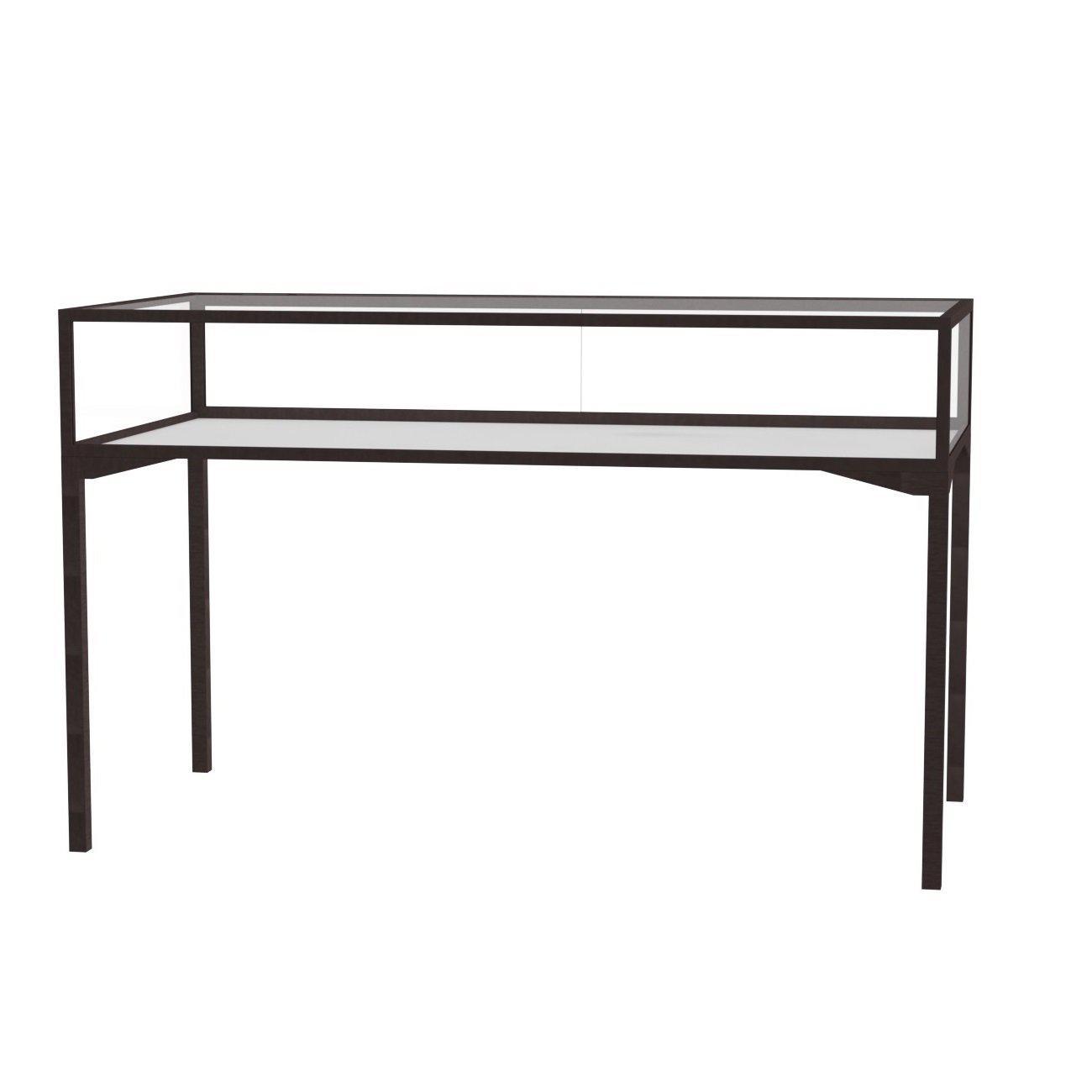 Keepsake Series Table Top Four-Leg Display Case with Sliding Door, 60"W x 10"H x 30"D