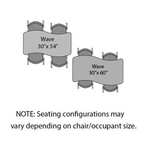 MG Series Adjustable Height Activity Table, 30" x 54" Wave