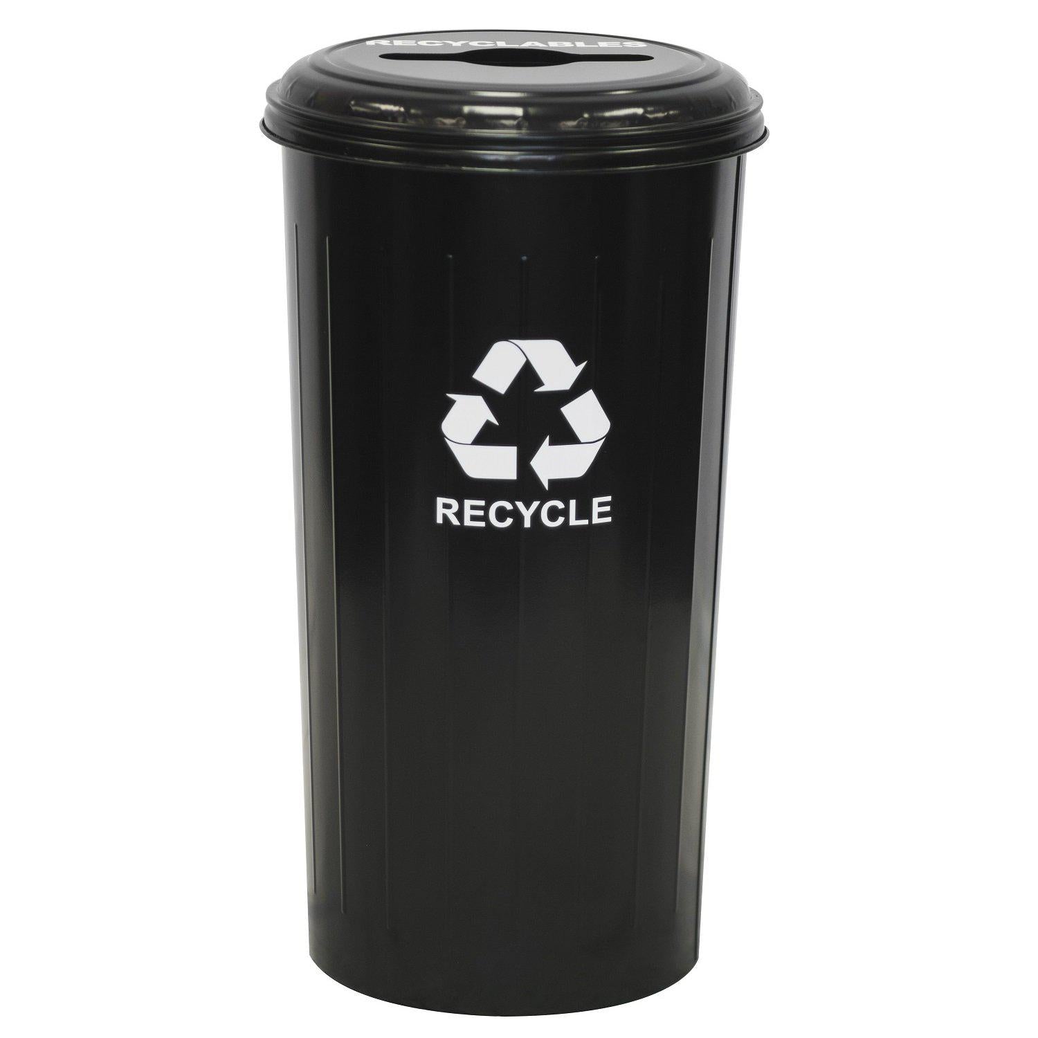 Tall Metal Indoor Combo Recycling Container, 20-Gallon Capacity