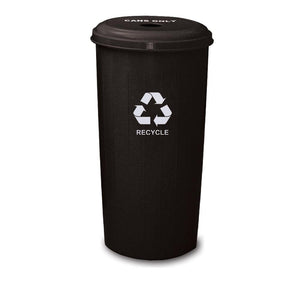 Tall Metal Indoor Can Collector Recycling Container with Round Opening, 20-Gallon Capacity