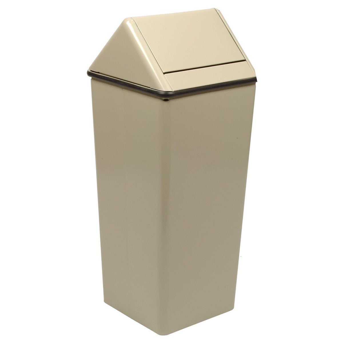 Waste Watcher Swing Top Waste Receptacle, Powdercoat Finish 13 Gallon Capacity