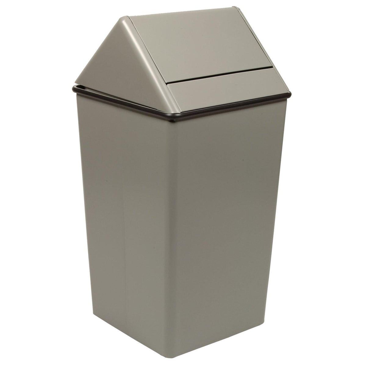 Waste Watcher Swing Top Waste Receptacle, Powdercoat Finish, 21 Gallon Capacity