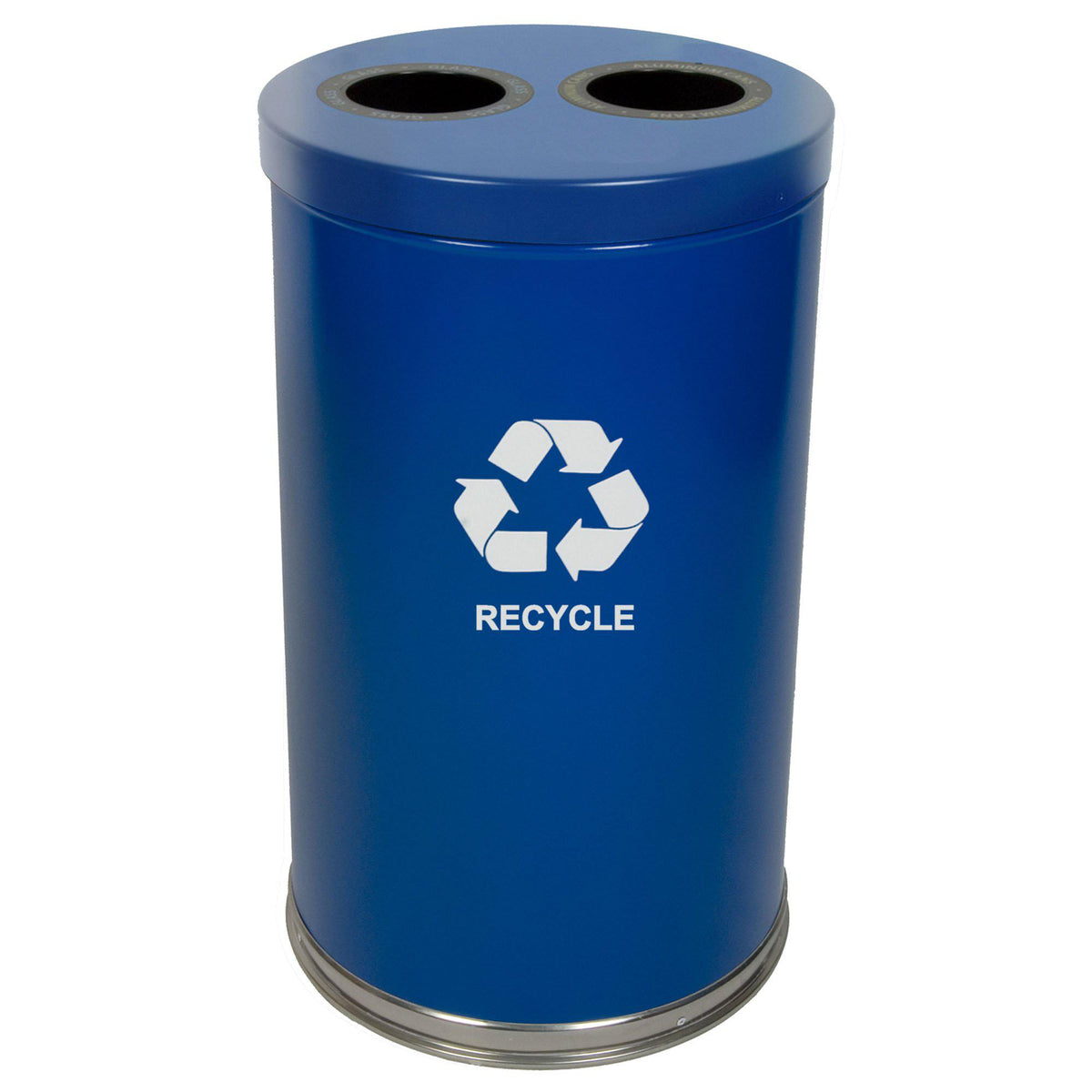 Emoti-Can Indoor Recycling Container, Two Openings, 20-Gallon Capacity