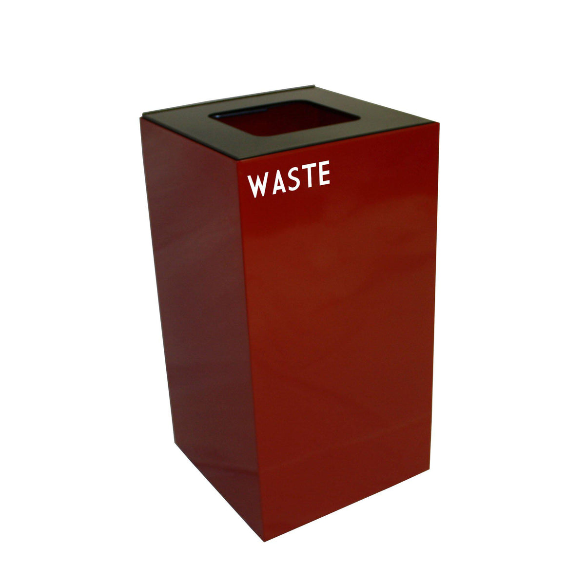 GeoCube Indoor Square Steel Recycling Receptacle, 28-Gallon Capacity, 15" x 15" x 28" H