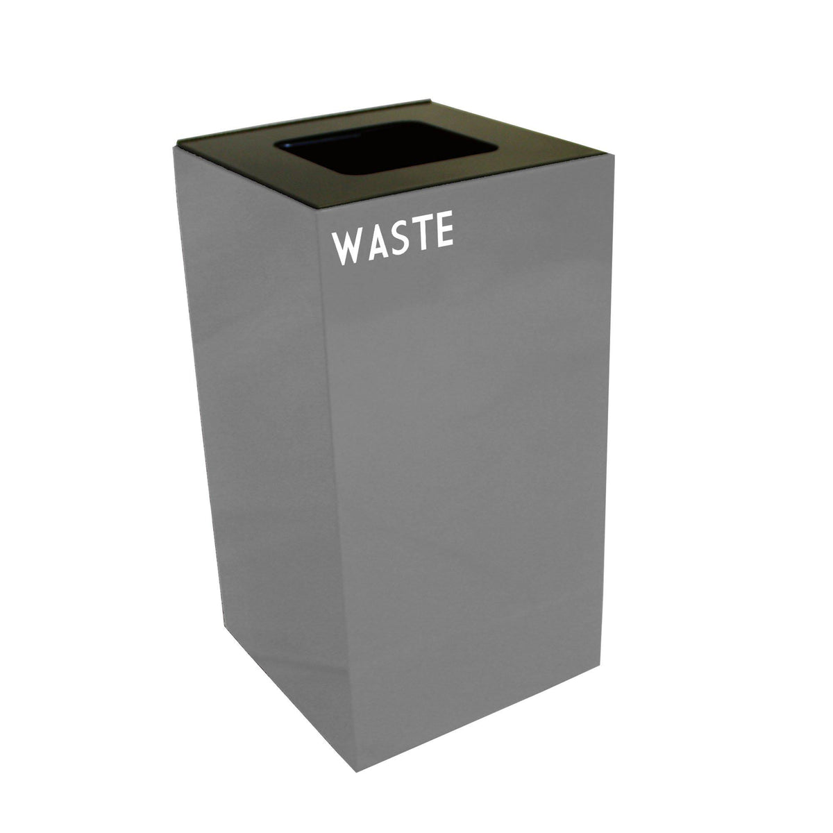 GeoCube Indoor Square Steel Recycling Receptacle, 28-Gallon Capacity, 15" x 15" x 28" H
