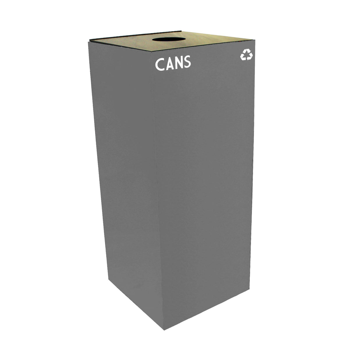 GeoCube Indoor Square Steel Recycling Receptacle, 36-Gallon Capacity, 15" x 15" x 36" H