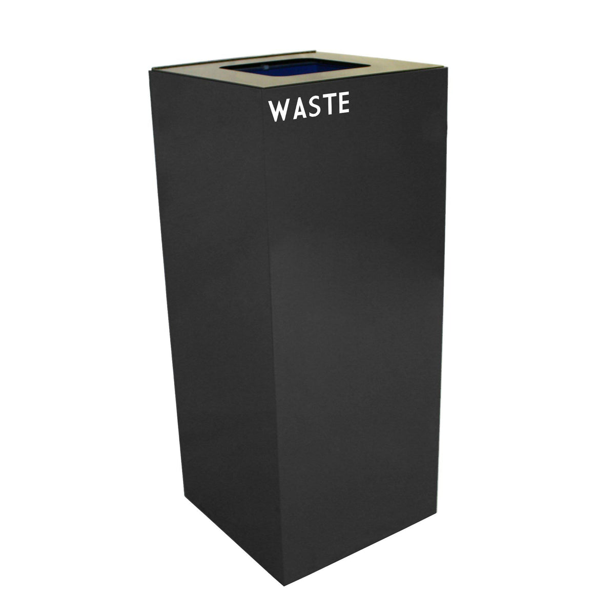 GeoCube Indoor Square Steel Recycling Receptacle, 36-Gallon Capacity, 15" x 15" x 36" H