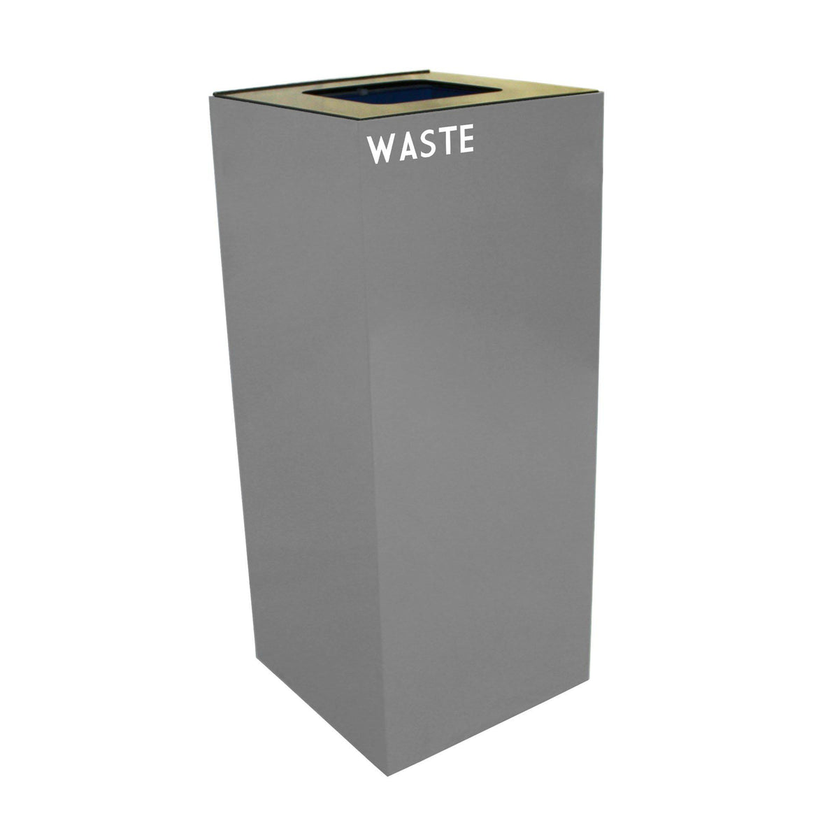 GeoCube Indoor Square Steel Recycling Receptacle, 36-Gallon Capacity, 15" x 15" x 36" H