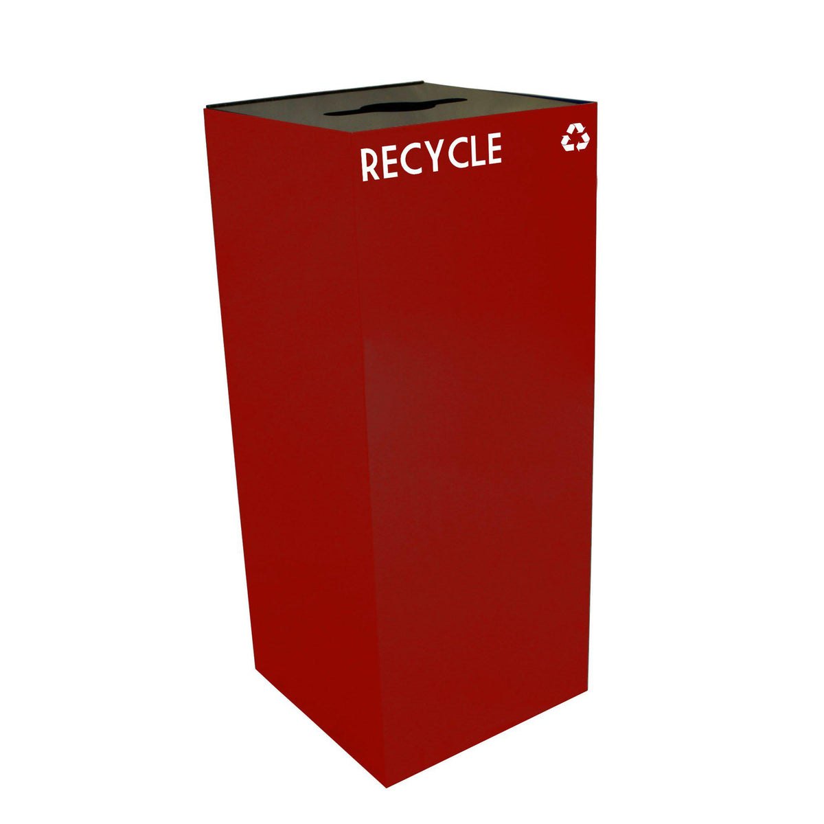 GeoCube Indoor Square Steel Recycling Receptacle, 36-Gallon Capacity, 15" x 15" x 36" H