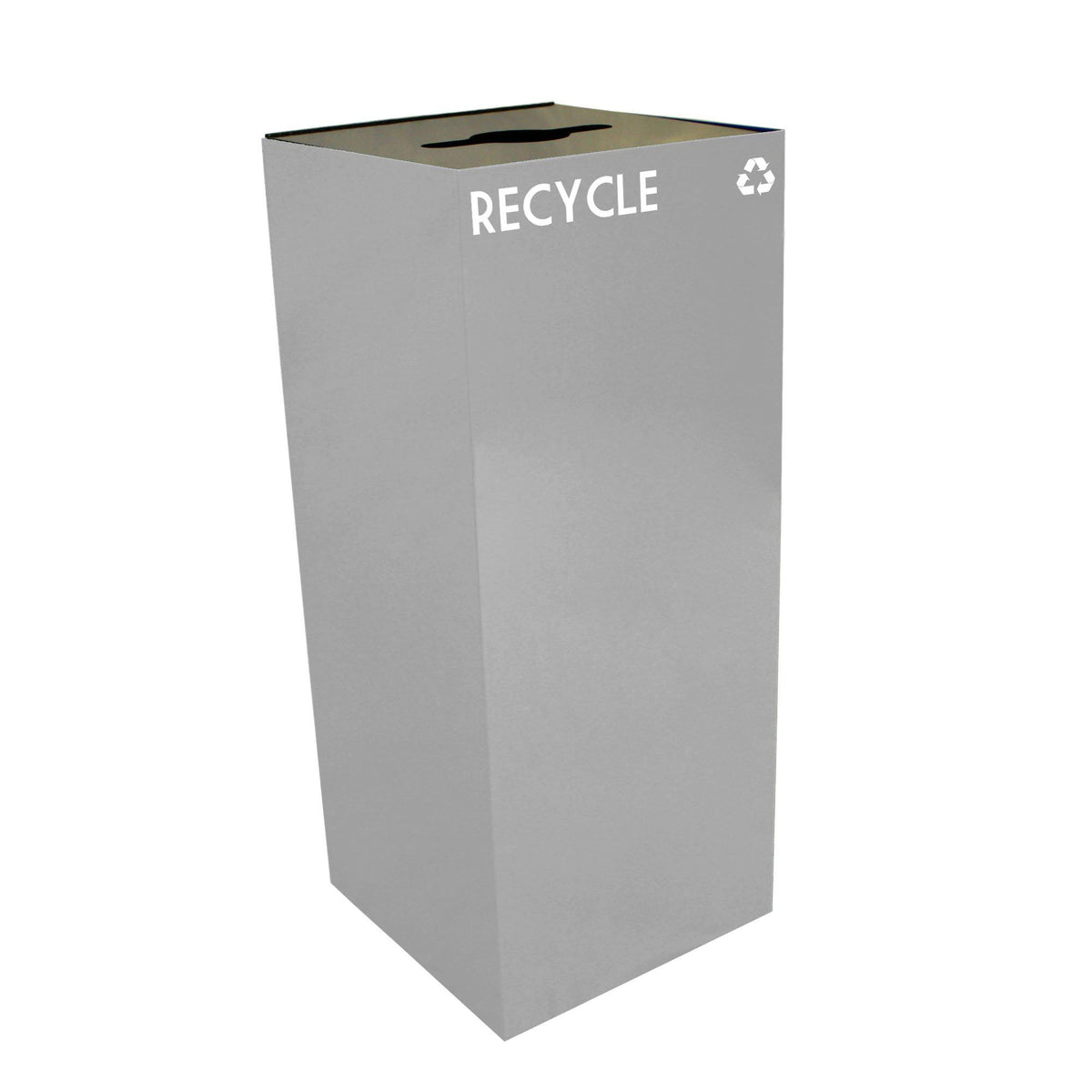 GeoCube Indoor Square Steel Recycling Receptacle, 36-Gallon Capacity, 15" x 15" x 36" H