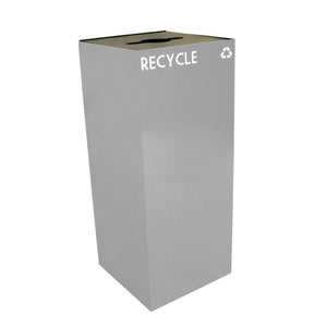 GeoCube Indoor Square Steel Recycling Receptacle, 36-Gallon Capacity, 15" x 15" x 36" H