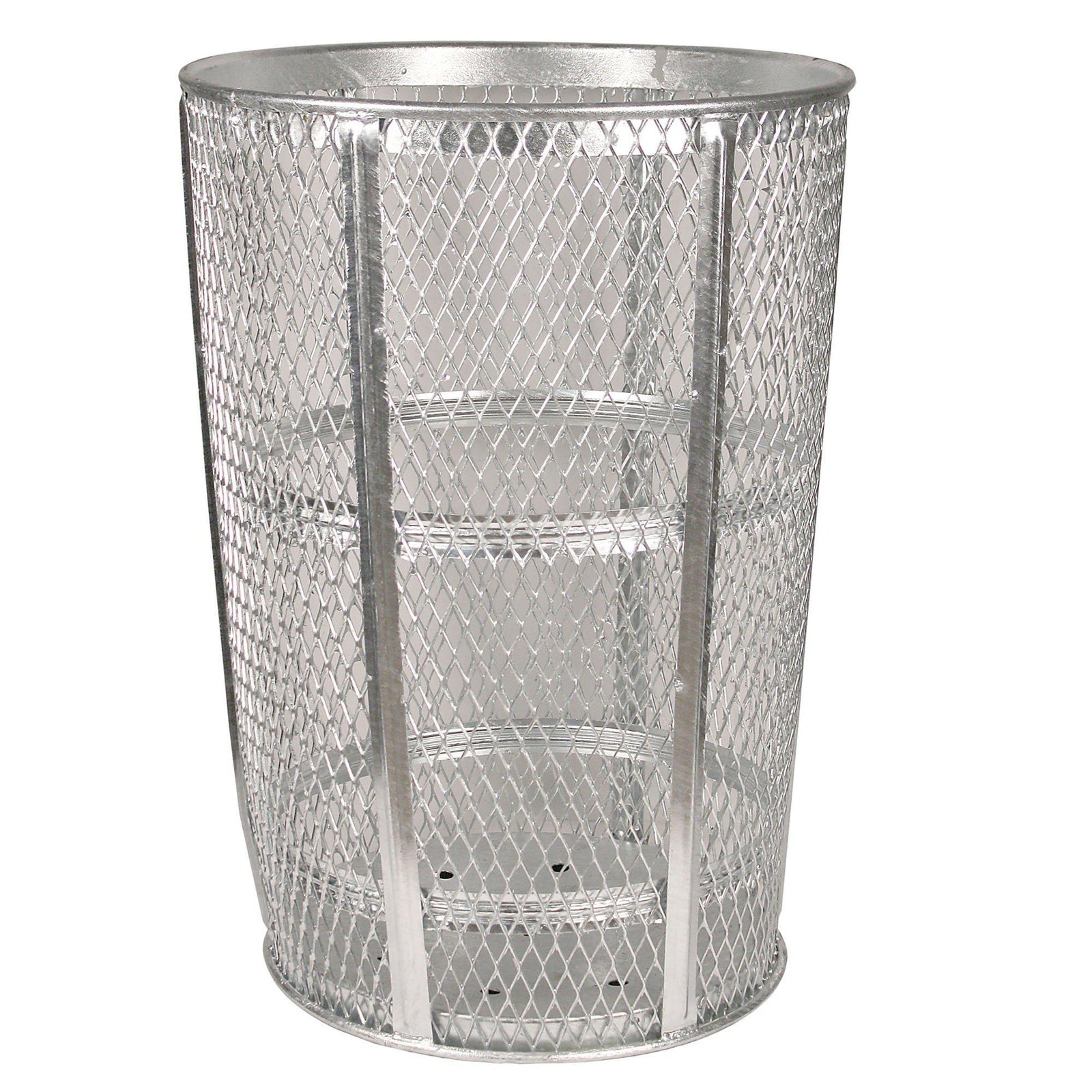 Expanded Galvanized Metal Outdoor Receptacle, 48 Gallon Capacity